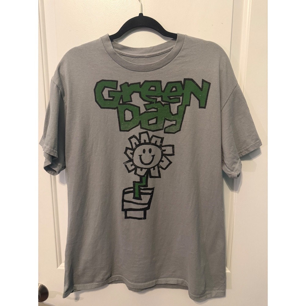 Green Day Kerplunk Flower Band  Short Sleeve Graphic Tee Large Punk Rock  90s